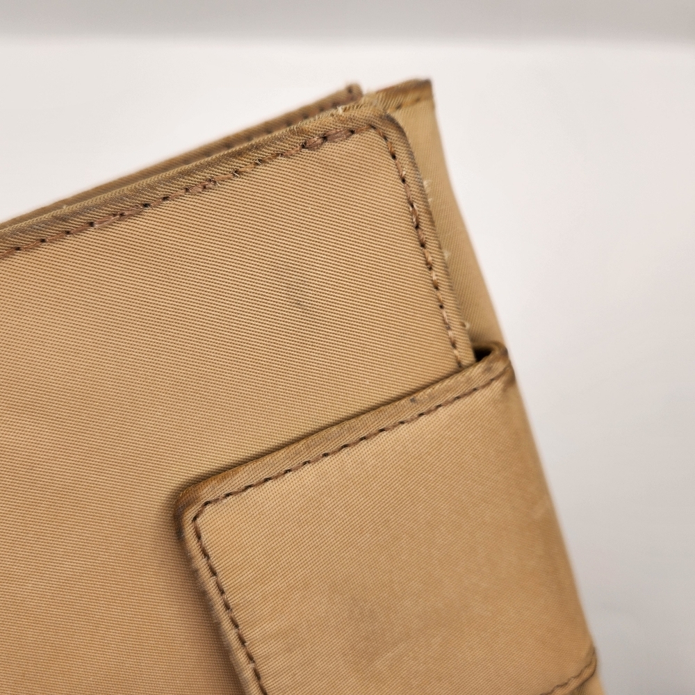 Vtg Kate Spade Tan Nylon Unisex Wallet Classic Retro Y2k Utility Minimalist - Picture 7 of 10